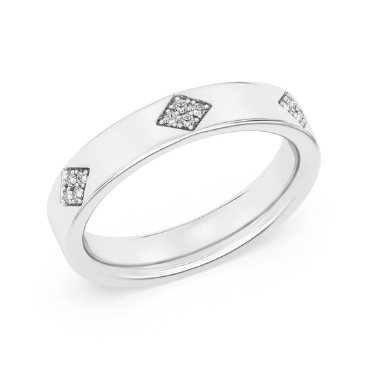 Vow by Lustig 14K White Gold Diamond Wedding Band 0.08 CTW