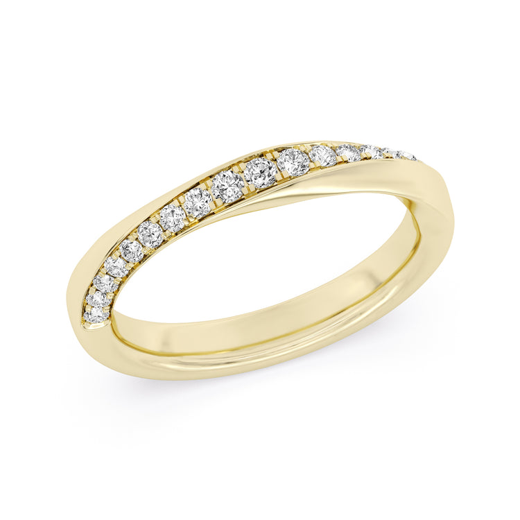 Vow by Lustig 14K Yellow Gold Diamond Wedding Band 0.27 CTW