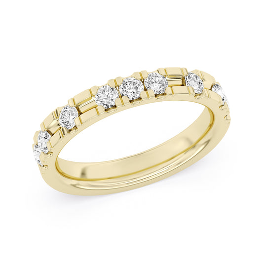 Vow by Lustig 14K Yellow Gold Diamond Wedding Band 0.60 CTW