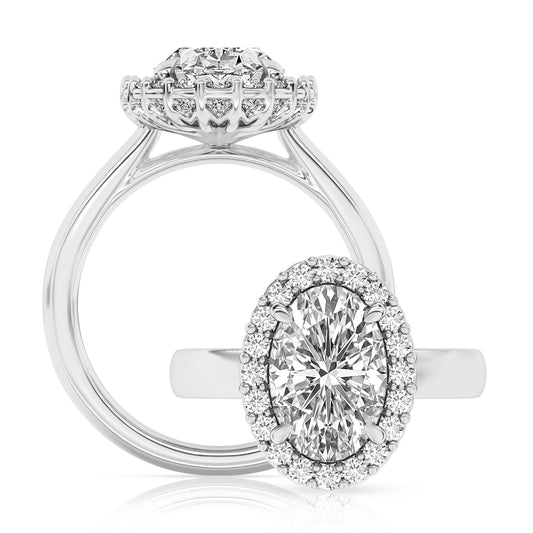 Vow by Lustig 14K White Gold Diamond Semi-Mount Engagement Ring 0.48 CTW