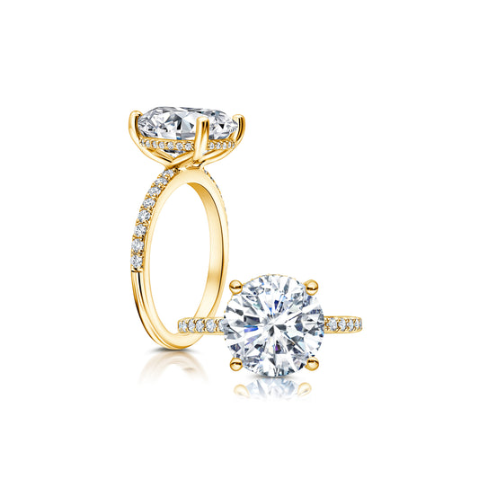 Vow by Lustig 14K Yellow Gold Diamond Semi-Mount Engagement Ring 0.38 CTW