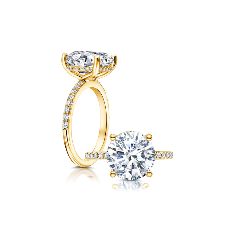 Vow by Lustig 14K Yellow Gold Diamond Semi-Mount Engagement Ring 0.38 CTW