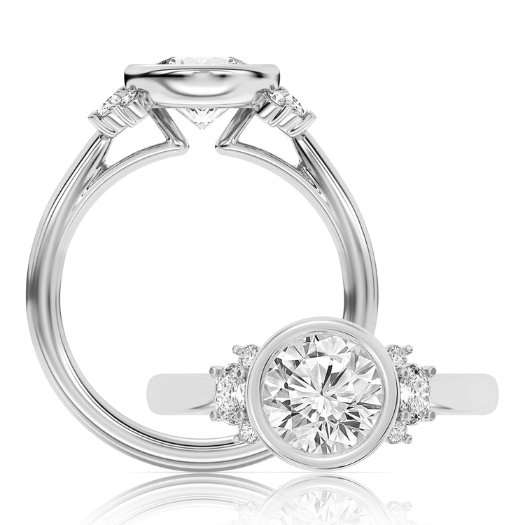 Vow by Lustig 14K White Gold Diamond Semi-Mount Engagement Ring 0.26 CTW