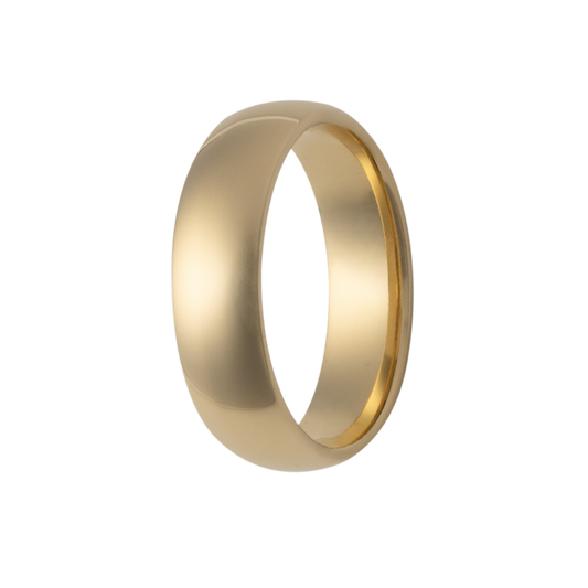 5MM Solid Gold Dome Polished Men's Wedding Band