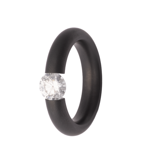 4.5MM Zirconium Tension Band with 1CT Round Lab Grown Diamond