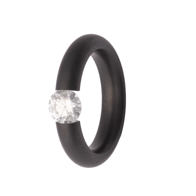4.5MM Zirconium Tension Band with 1CT Round Lab Grown Diamond