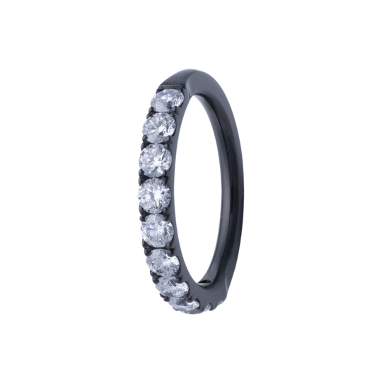 3MM Tapered Zirconium Lab Grown Diamond Half-Eternity Band