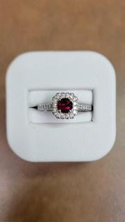 Promezza Engagement Ring with ruby center