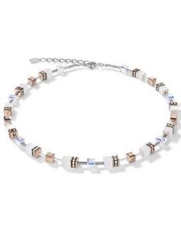 CDL stainless steel necklace with Cat Eye and Swarovski cubes
