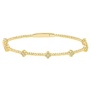Yellow gold diamond bangle