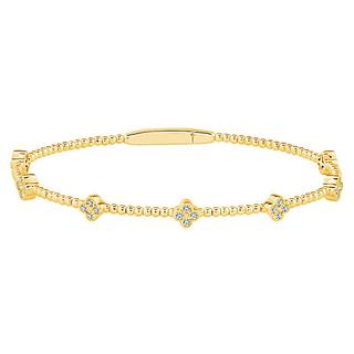 Yellow gold diamond bangle