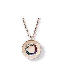 CDL rose gold plated stainless steel pendant with Swarovski crystals