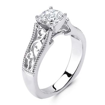 Love Story semi mount engagement ring