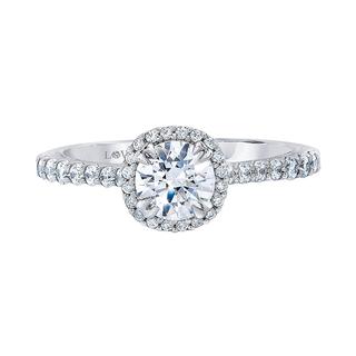 White gold semi mount engagement ring