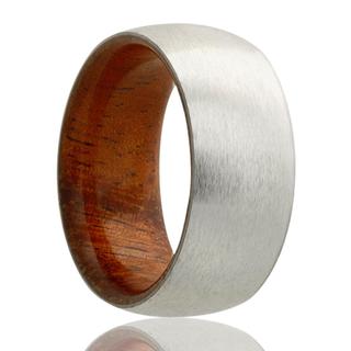 Men's cobalt satin finish wedding band