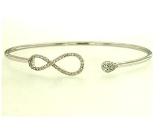 White gold diamond cuff bracelet