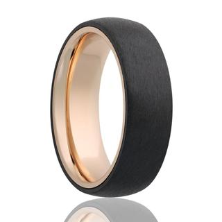 Men's yellow gold band with satin finish