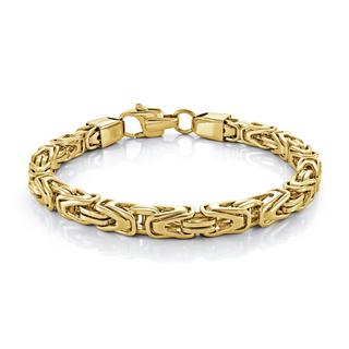 Gold plated stainless steel link bracelet