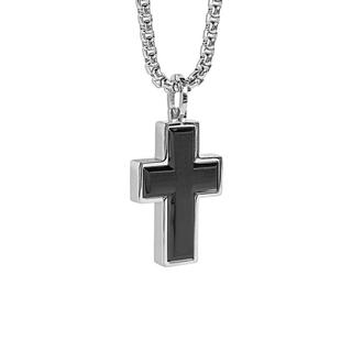 Black plated stainless steel cross