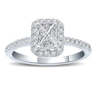 White gold Love Cut diamond engagement ring