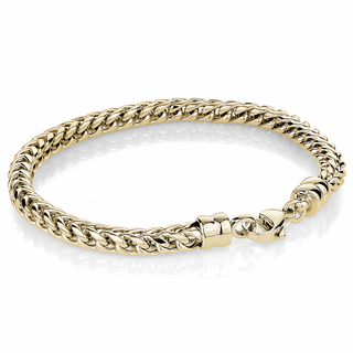 Gold plated stainless steel polished bracelet