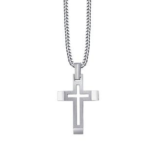 Men's stainless steel cross