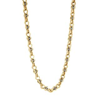 Men's gold polished stainless steel necklace