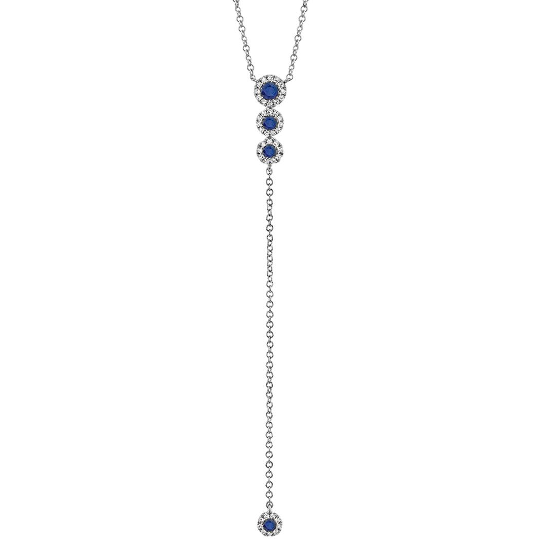 Sapphire lariat best sale necklace