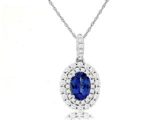 Tanzanite and diamond pendant