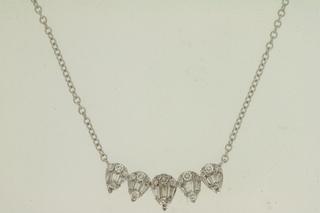 White gold diamond necklace