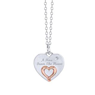 Sterling silver Kiss from the Heart pendant