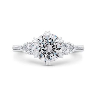 White gold semi engagement ring 