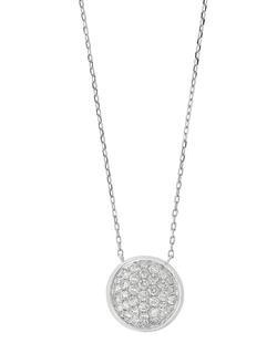 White gold diamond cluster necklace