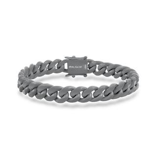 Stainless steel 9 inch Candy Cuban grey bracelet