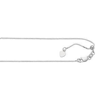 White gold adjustable box chain