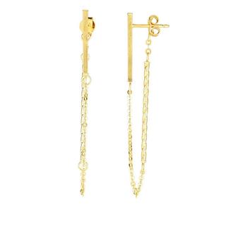 Yellow gold drop earrings
