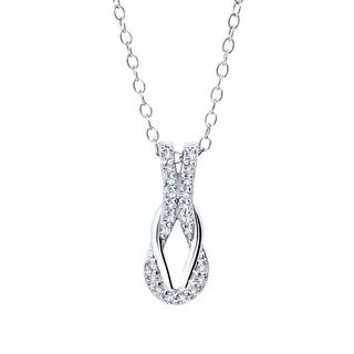 Sterling silver diamond knot style pendant 