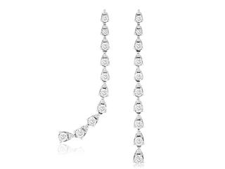 White gold diamond dangle earrings