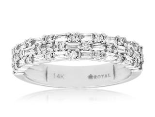 White gold diamond band