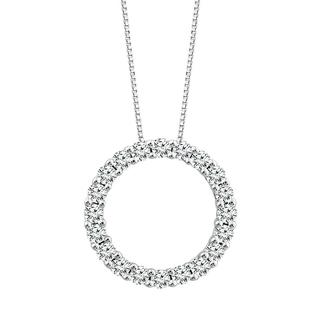 Circle diamond pendant