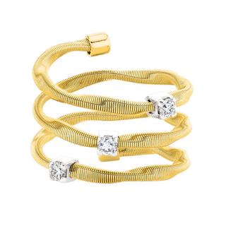 Yellow gold diamond flexi band