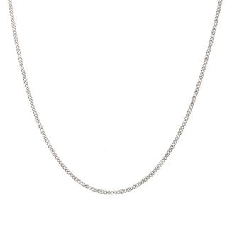 Platinum finish sterling silver curb chain