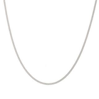 Platinum finish sterling silver curb chain