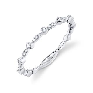 White gold diamond band