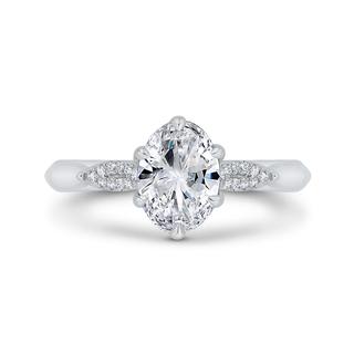 Diamond semi mount engagement ring in 18k white gold