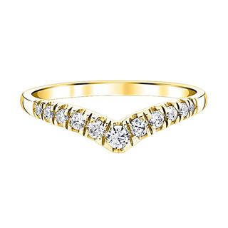Yellow gold diamond anniversary band