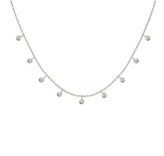 White gold diamond Cleopatra necklace